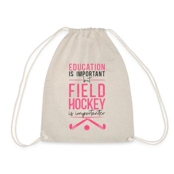Field Hockey Education Is - Turnbeutel - Natur - Vorne