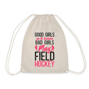 Les bonnes filles de hockey sur gazon vont à - Sac de sport léger - nature - Devant