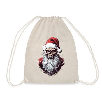 Bad Santa Ugly Christmas Santa Claus Gift - Drawstring Bag - nature - Front