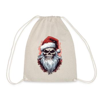 Bad Santa Ugly Christmas Santa Claus Gift - Drawstring Bag - nature - Front