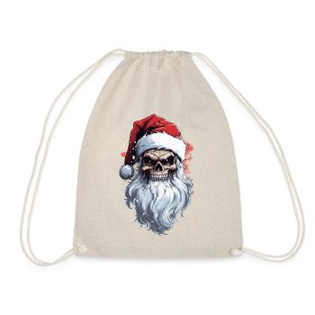 Bad Santa Ugly Christmas Santa Claus Gift - Drawstring Bag - nature - Front