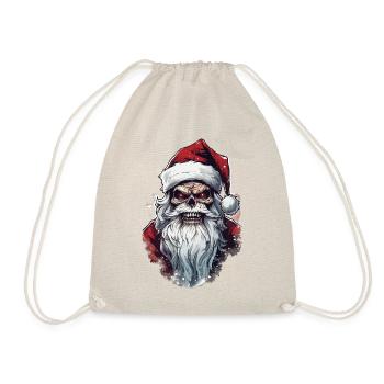 Bad Santa Ugly Christmas Santa Claus Gift - Drawstring Bag - nature - Front