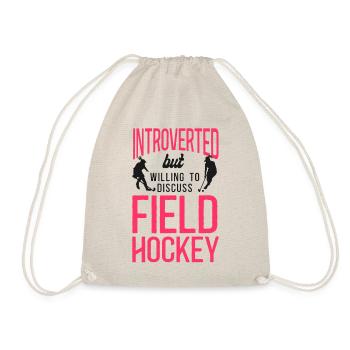 Field Hockey Introverted But - Turnbeutel - Natur - Vorne