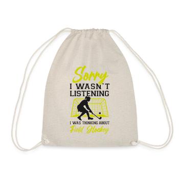 Field Hockey Sorry I Wasn't - Turnbeutel - Natur - Vorne