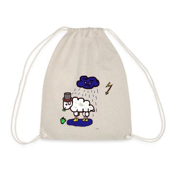Mauvais temps : moutons, nuages de pluie, pluie, mouton - Sac de sport léger - nature - Devant