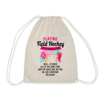 Field Hockey Playing Field Hockey - Turnbeutel - Natur - Vorne
