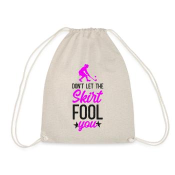 Field Hockey Don't Let The Skirt - Drawstring Bag - nature - Front