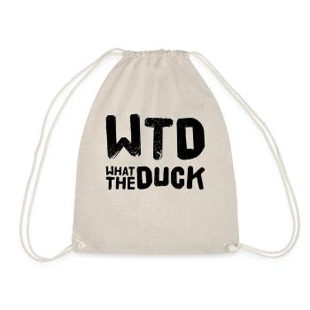What the Duck lustiges Geschenk WTD - Turnbeutel - Natur - Vorne