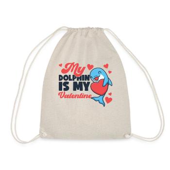 Dolphin Valentines Day My Dolphin - Turnbeutel - Natur - Vorne