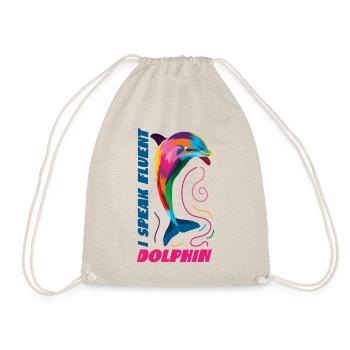 Dolphin I Speak Fluent Dolphin - Turnbeutel - Natur - Vorne
