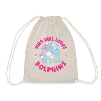 Dolphin This Girl Loves Dolphins - Turnbeutel - Natur - Vorne