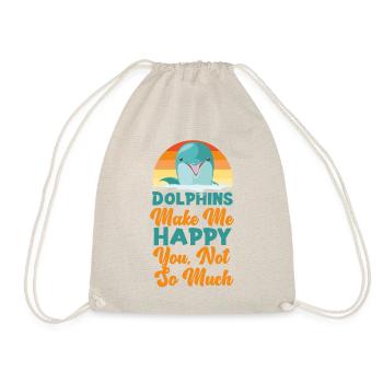 Dolphin Retro Dolphins Make Me - Turnbeutel - Natur - Vorne
