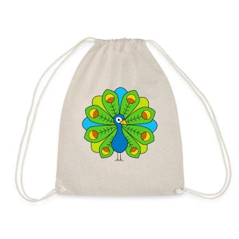 Colorful Peacock - Drawstring Bag - nature - Front