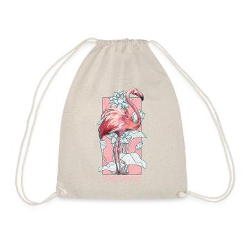 Team Flamingo Watercolor Watercolor Animals - Drawstring Bag - nature - Front