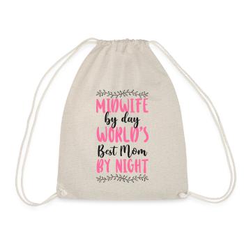 Nurse Midwife Birth Worker Mom - Drawstring Bag - nature - Front
