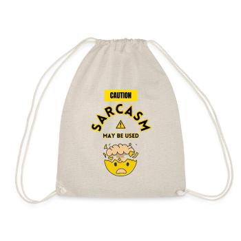 Sarcasm may be used warning - Drawstring Bag - nature - Front