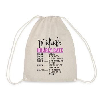 Nurse Midwife Birth Worker Midwife - Drawstring Bag - nature - Front