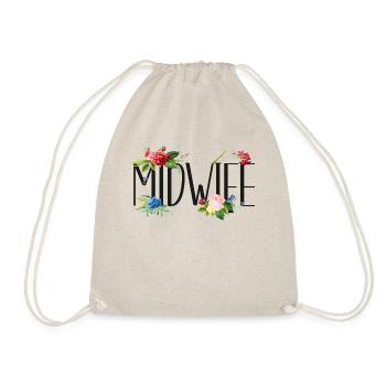 Nurse Midwife Birth Worker Flower - Drawstring Bag - nature - Front