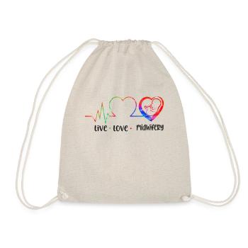 Nurse Midwife Birth Worker Live - Turnbeutel - Natur - Vorne