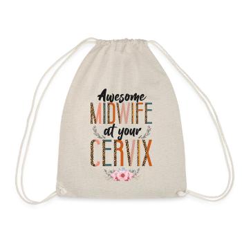 Infirmière Sage-Femme Accoucheuse Jeu de mots - Sac de sport léger - nature - Devant