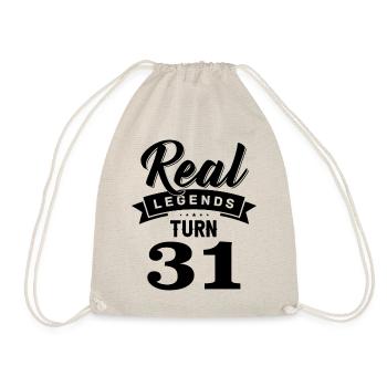 Real Legends Turn 31, 31 Birthday - Drawstring Bag - nature - Front