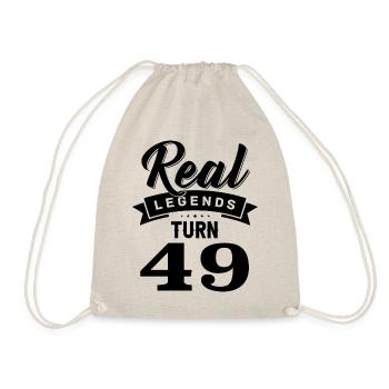 Real legends turn 49, 49 birthday - Drawstring Bag - nature - Front