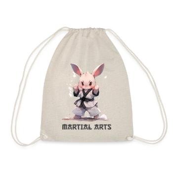 Funny Martial Arts Bunny MMA Kawaii Martial Arts - Drawstring Bag - nature - Front