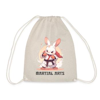 Funny Martial Arts Bunny MMA Kawaii Martial Arts - Drawstring Bag - nature - Front
