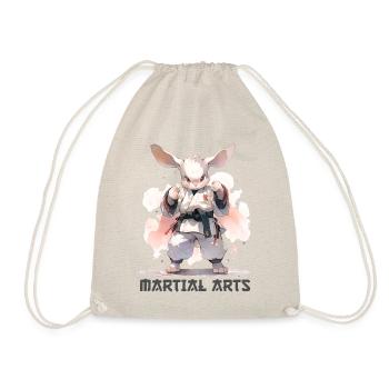 Funny Martial Arts Bunny MMA Kawaii Martial Arts - Drawstring Bag - nature - Front