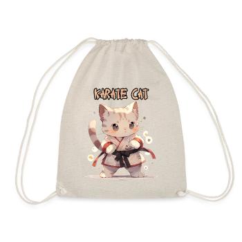 Lustige Karate Katze MMA Kawaii Kampfsport - Turnbeutel - Natur - Vorne