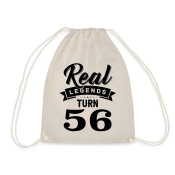 Real Legends Turn 56, 56 Birthday - Drawstring Bag - nature - Front