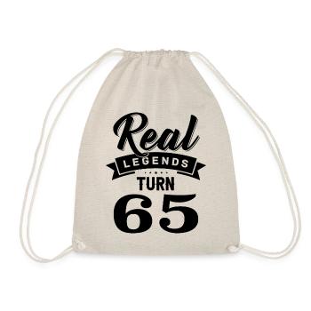 Real legends turn 65, 65 birthday - Drawstring Bag - nature - Front