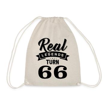 Real legends turn 66, 66 birthday - Drawstring Bag - nature - Front