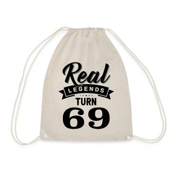 Real legends turn 69, 69 birthday - Drawstring Bag - nature - Front