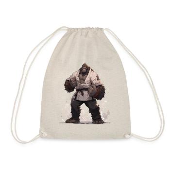 Bigfoot Karate Martial Arts MMA Kawaii Kampfsport - Drawstring Bag - nature - Front