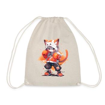 Funny Cat Boxing MMA Kawaii Martial Arts Animals - Drawstring Bag - nature - Front