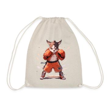 Funny Dog Boxer Boxing MMA Kawaii Martial Arts - Drawstring Bag - nature - Front