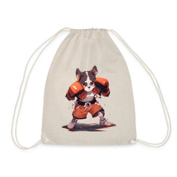 Funny Dog Boxer Boxing MMA Kawaii Martial Arts - Drawstring Bag - nature - Front