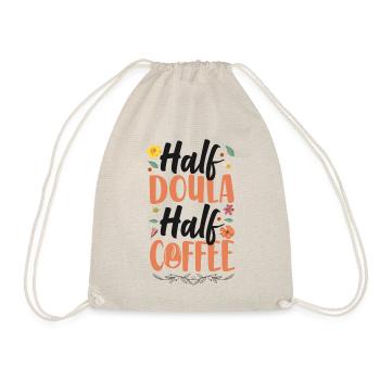 Doula Birth Worker Coffee Half - Drawstring Bag - nature - Front