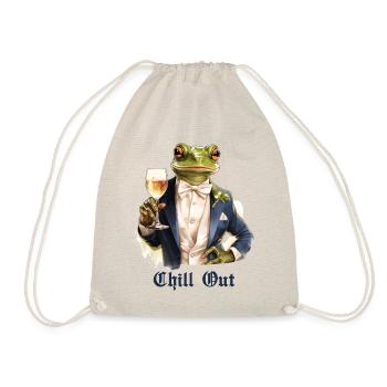 Grenouille cool en smoking avec boisson disant citation - Sac de sport léger - nature - Devant