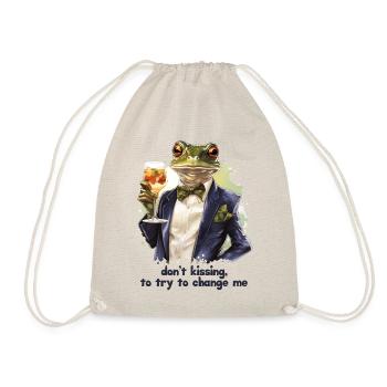 Grenouille cool en smoking avec boisson disant citation - Sac de sport léger - nature - Devant
