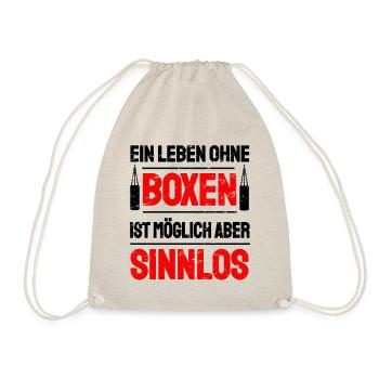 Boxen Boxsport Kampfsport Motto - Turnbeutel - Natur - Vorne