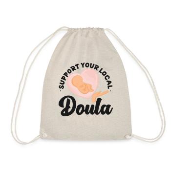 Doula Travailleuse à la naissance Soutien aux fleurs - Sac de sport léger - nature - Devant
