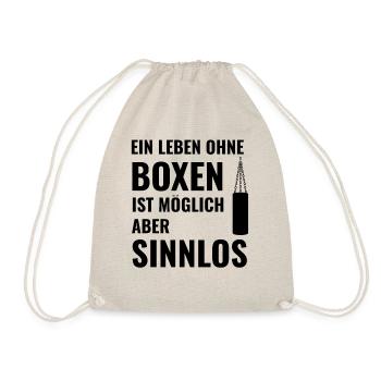 Boxen Boxsport Kampfsport Motto - Turnbeutel - Natur - Vorne