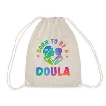 Doula Birth Worker Born To Be A - Drawstring Bag - nature - Front