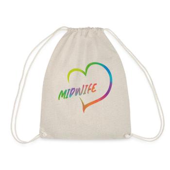 Infirmière Sage-Femme Accoucheuse Coeur - Sac de sport léger - nature - Devant