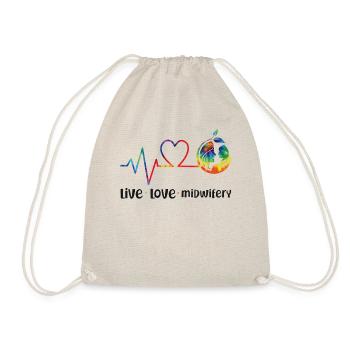 Nurse Midwife Birth Worker Live - Turnbeutel - Natur - Vorne
