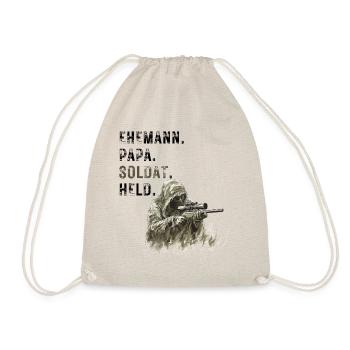 Ehemann Papa Soldat Held - Turnbeutel - Natur - Vorne