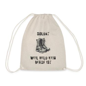 Soldat weil Held kein Problem ist - Turnbeutel - Natur - Vorne
