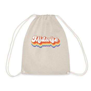 Nurse Midwife Birth Worker Retro - Turnbeutel - Natur - Vorne